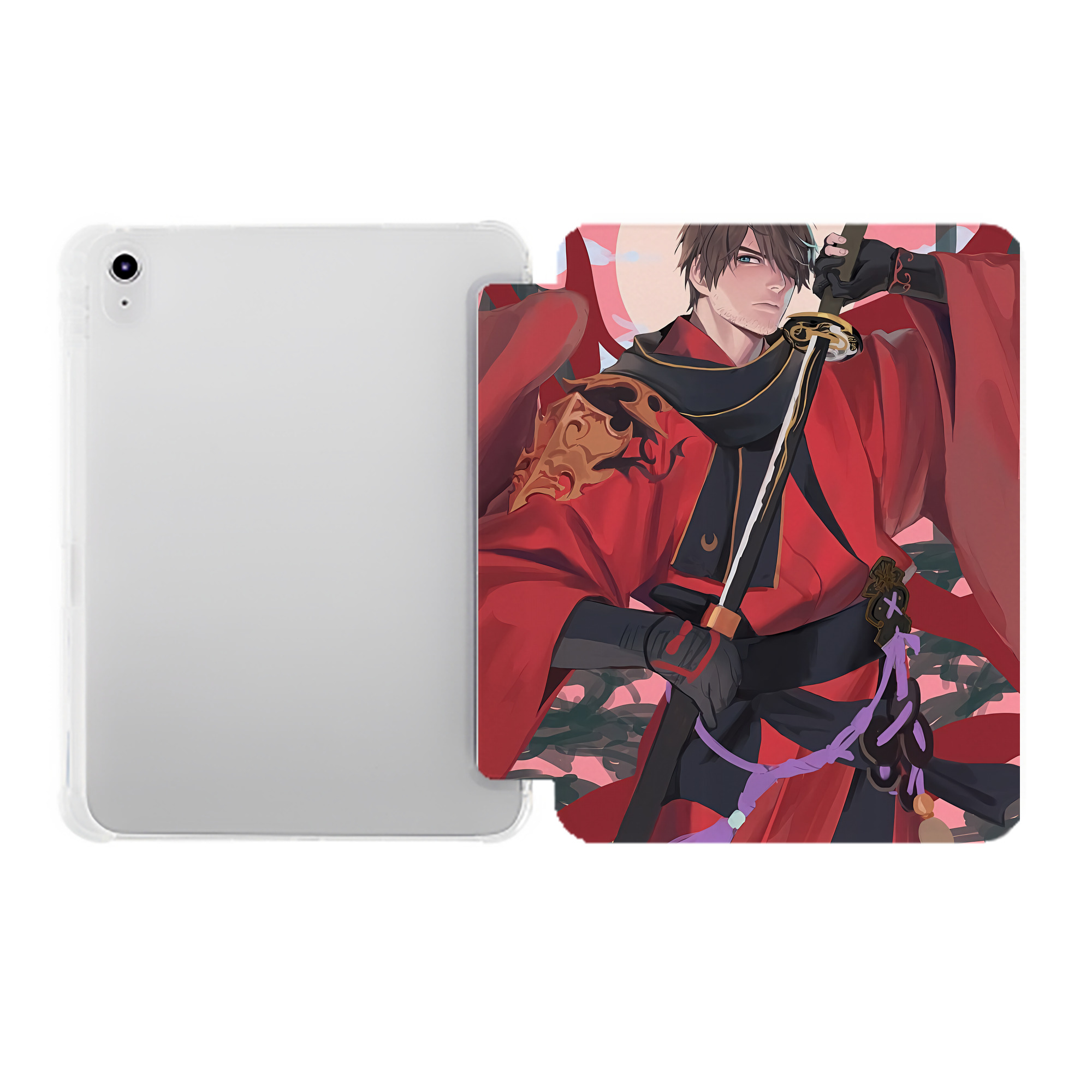 （画像用） 刀剣乱舞 Touken Ranbu IPad ケース ペン収納付き 三つ折りスタンド PUレザー×シリコン 対応機種9.5/10.5/10.9インチ